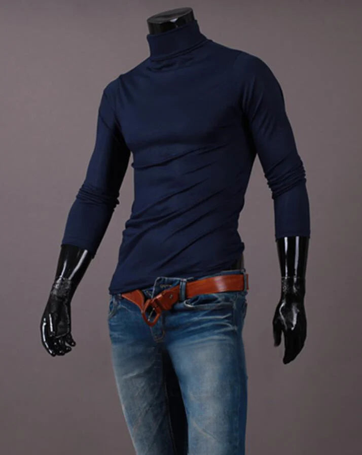 Men's Winter Thermal Shirt High Neck Slim Fit