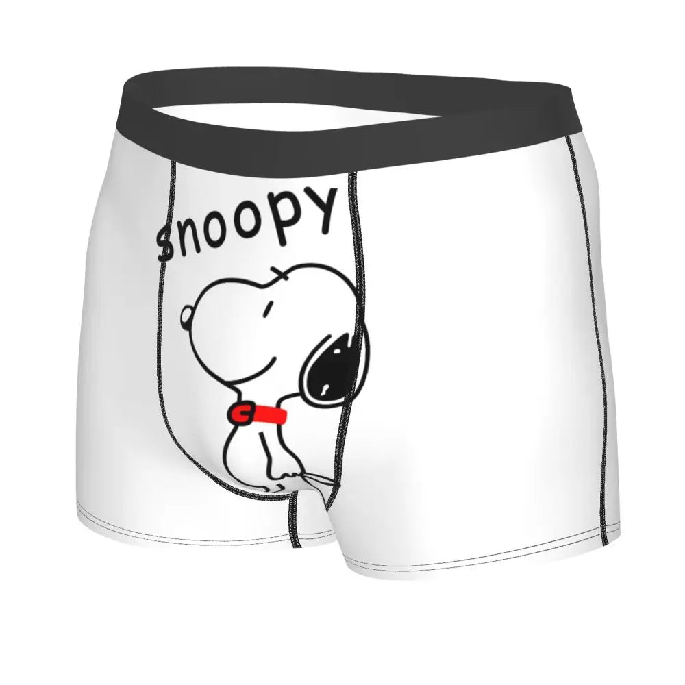Snoopy Boxer Briefs for Men - Giggle Print Polyester Blend