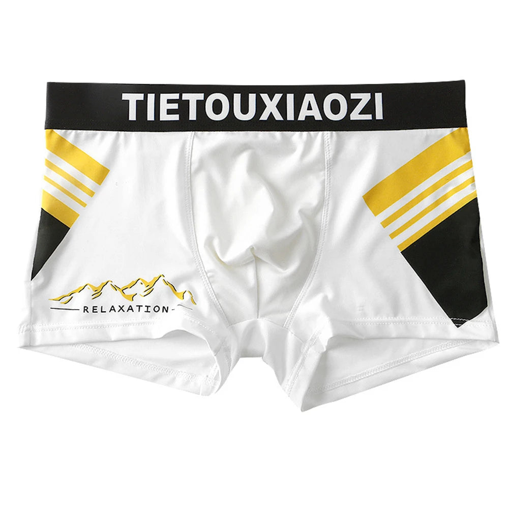 Men's Mid Waist Polyester Boxer Shorts