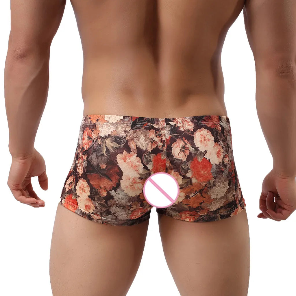 Nylon Printed Boxer Shorts for Men S-XXL