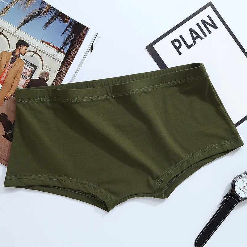 Men's Solid Cotton Boxer Shorts