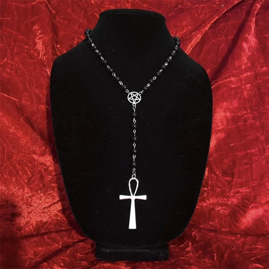 Ankh Rosary Pendant and Pentagram for the Magestic in You