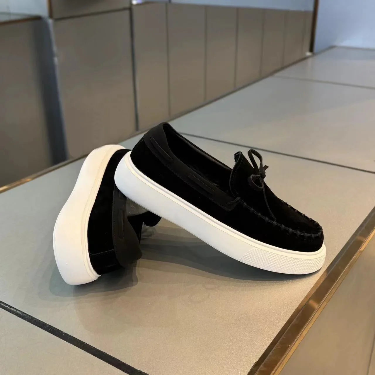 Men's Casual Leather Loafers Slip-On Driving Shoes