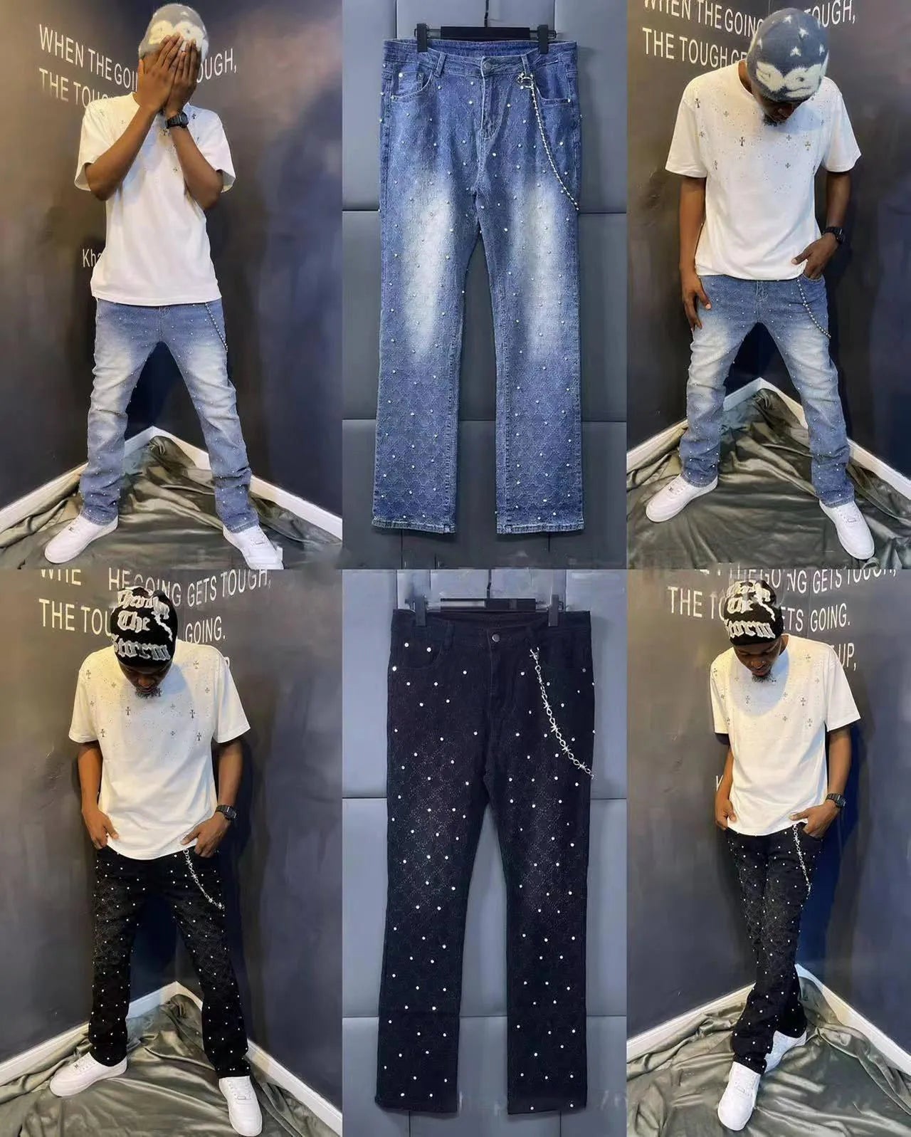 Men's Straight Denim Jeans for Spring and Summer