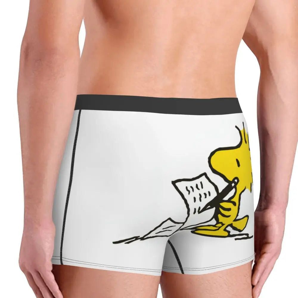 Snoopy Boxer Briefs for Men - Giggle Print Polyester Blend