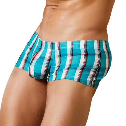 Men's Cotton Boxer Shorts in Dot Pattern