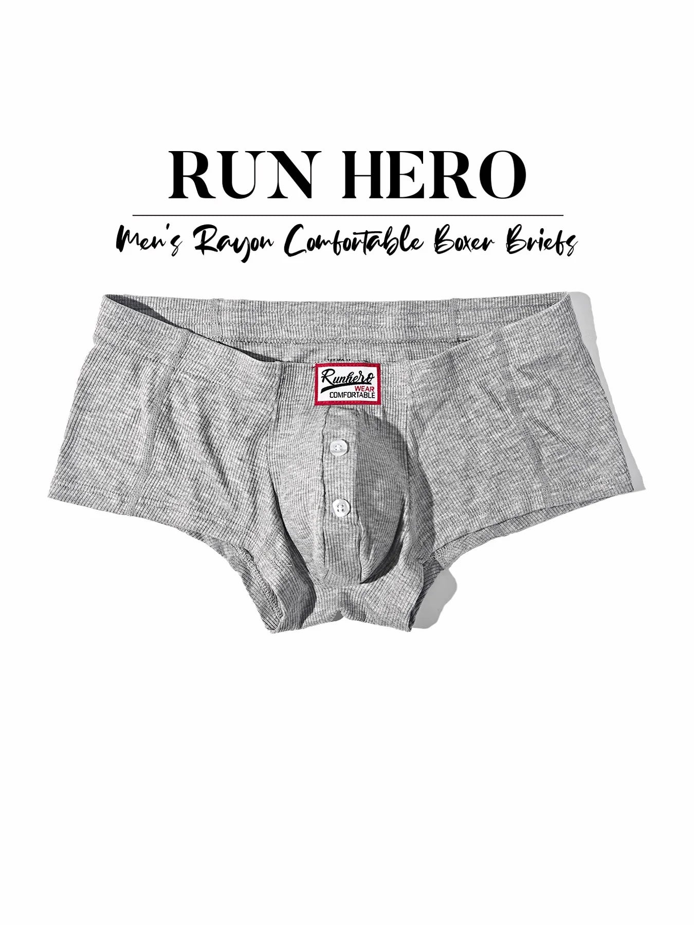 Men's Boxer Shorts Low-Waist Underwear U Convex Pouch