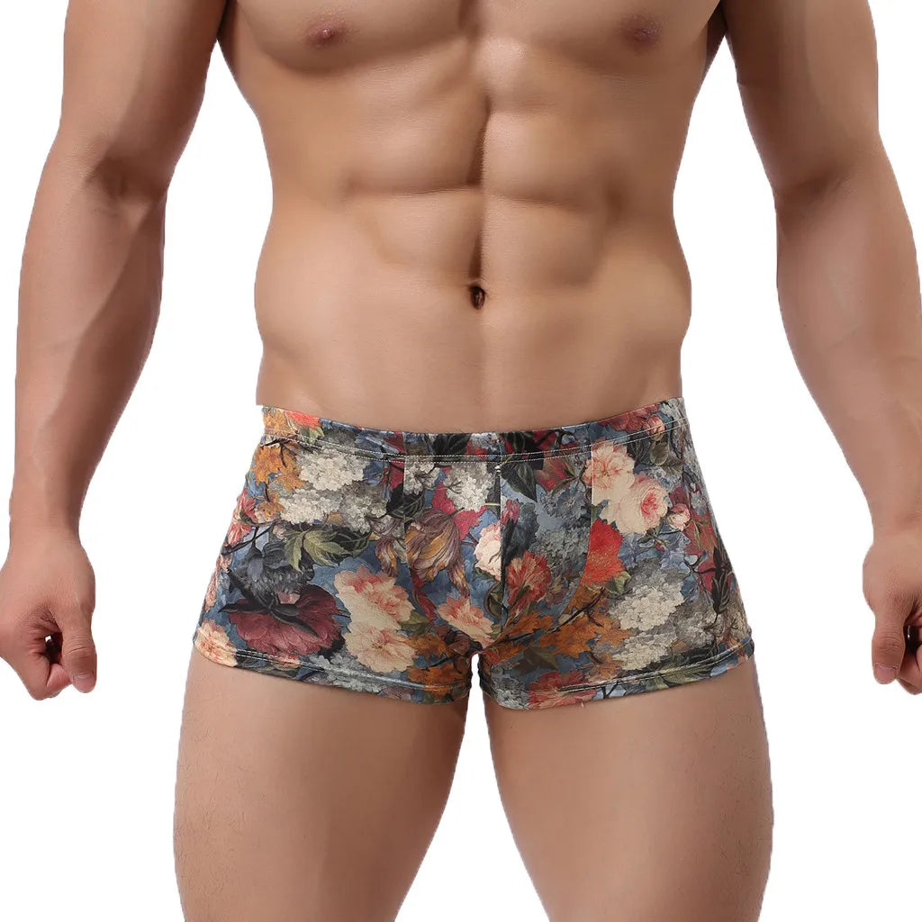 Nylon Printed Boxer Shorts for Men S-XXL