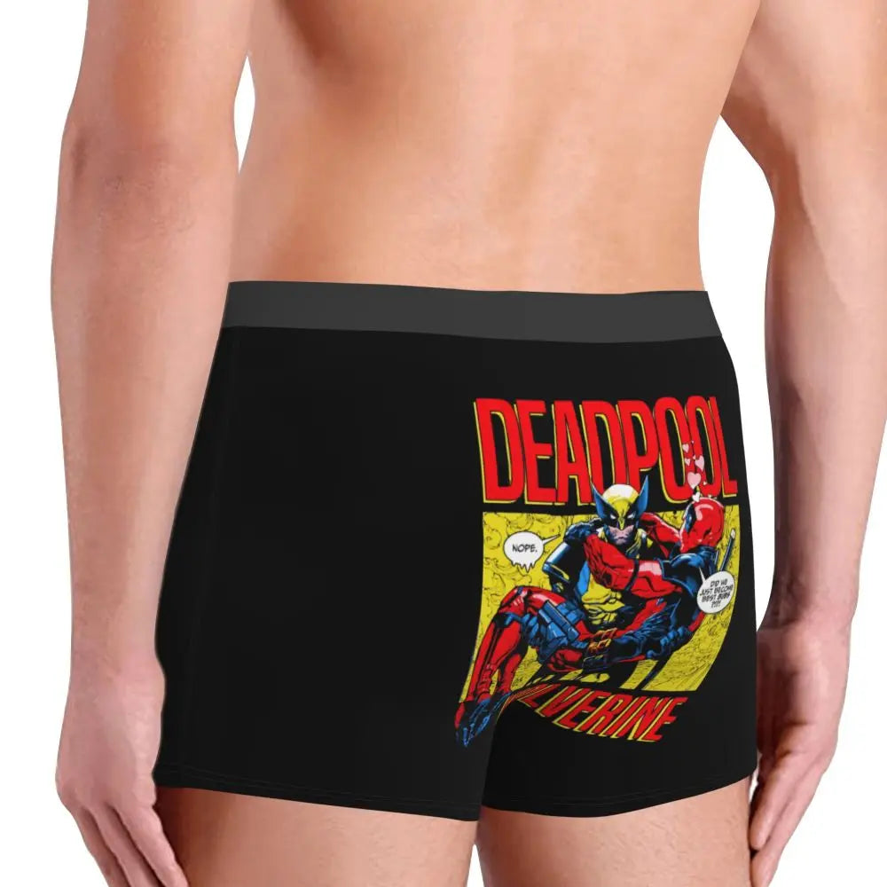 Deadpool Boxer Shorts for Men - Lycra Polyester Blend