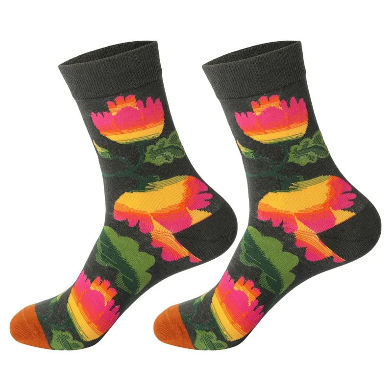 Funny Socks for Men Women Couple Fun Cozy Crazy Novelty Fashion Breathable Printed Graffit Cotton Boot Socks
