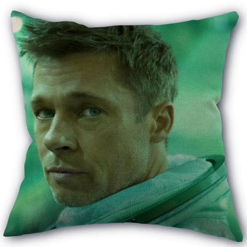 Custom Brad Pitt Pillowcase 45x45cm One Side Decoration Home Textile Cotton Pillow Cover 2026 +