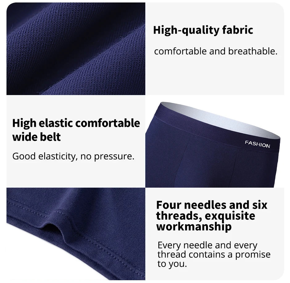 Men's Boxer Shorts 4pcs Soft Sports Breathable