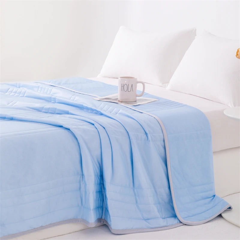Cooling Sensation Summer Quilt Solid Polyester Blanket