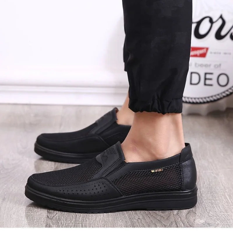Men's Casual Sneakers with Breathable Mesh and Chunky Sole