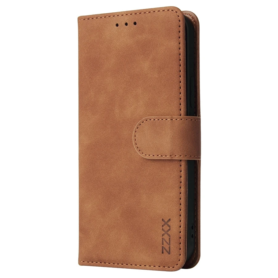 Brand ZZXX Leather Wallet Phone Case For iPhone 16e 16 Pro Max  Plus Flip Card