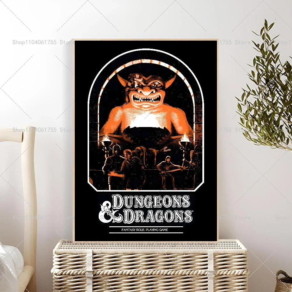 1PC Role playing Games Dungeons & Dragons Poster Self-adhesive Art Waterproof Paper