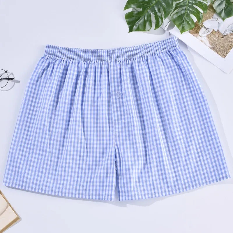 Men's Cotton Boxer Shorts for Sleep and Homewear