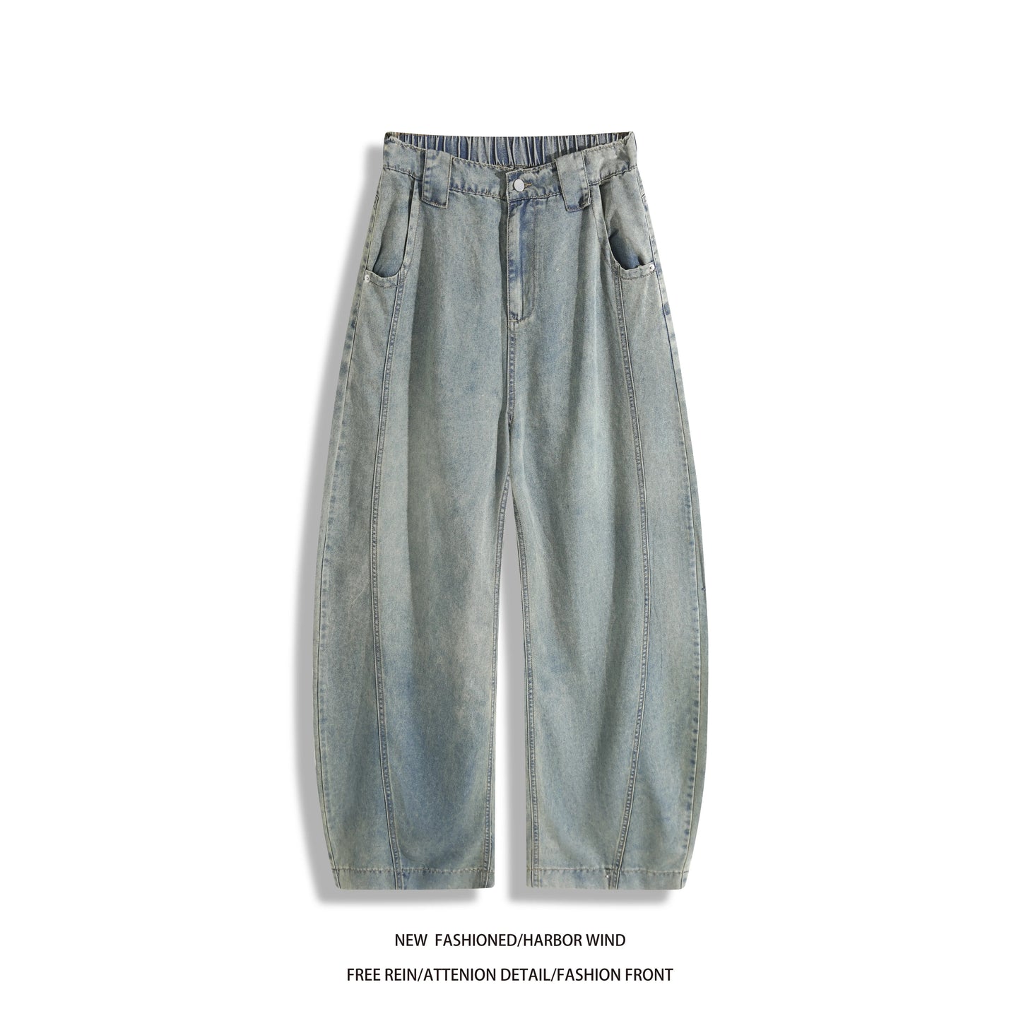 Men's Casual Loose Jeans in Cotton Blend