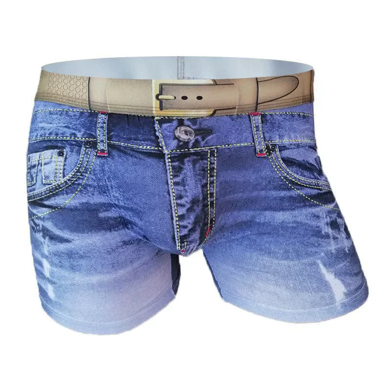 Men's Denim Boxer Shorts by NURRASA
