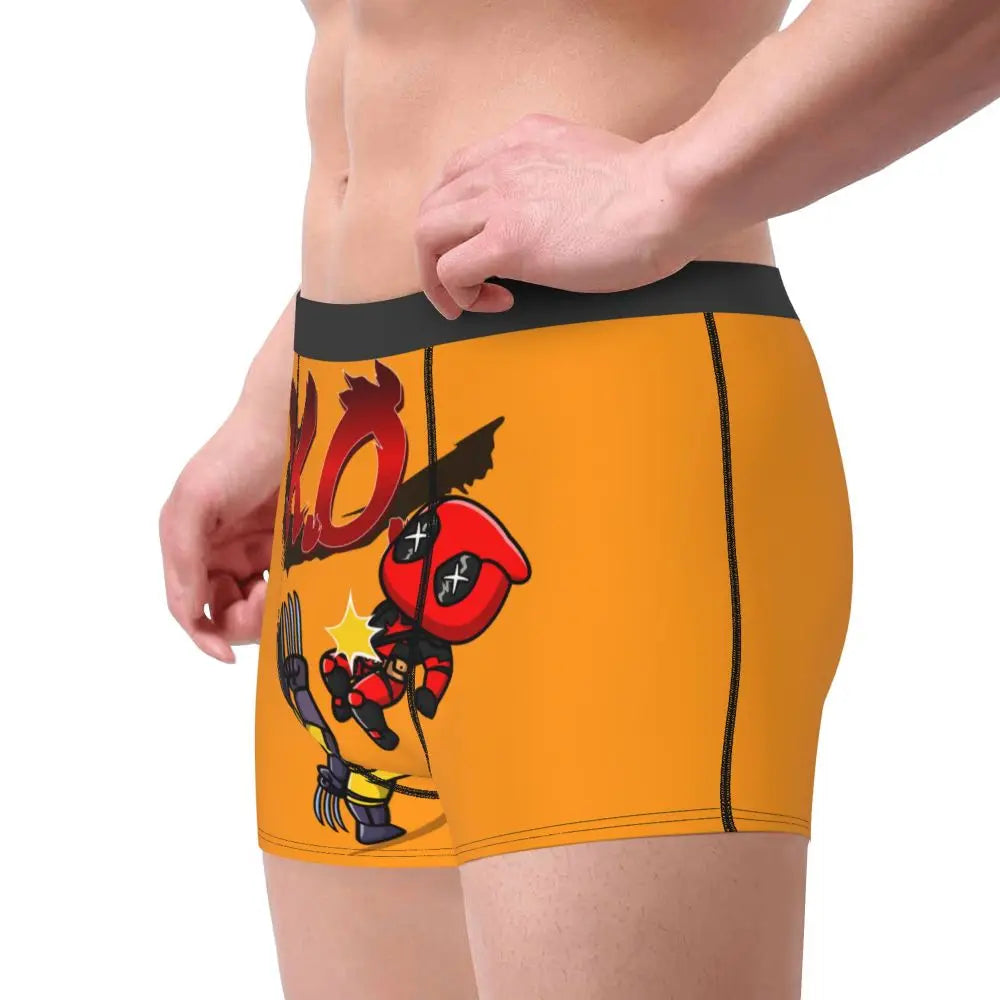 Deadpool Boxer Shorts for Men - Lycra Polyester Blend