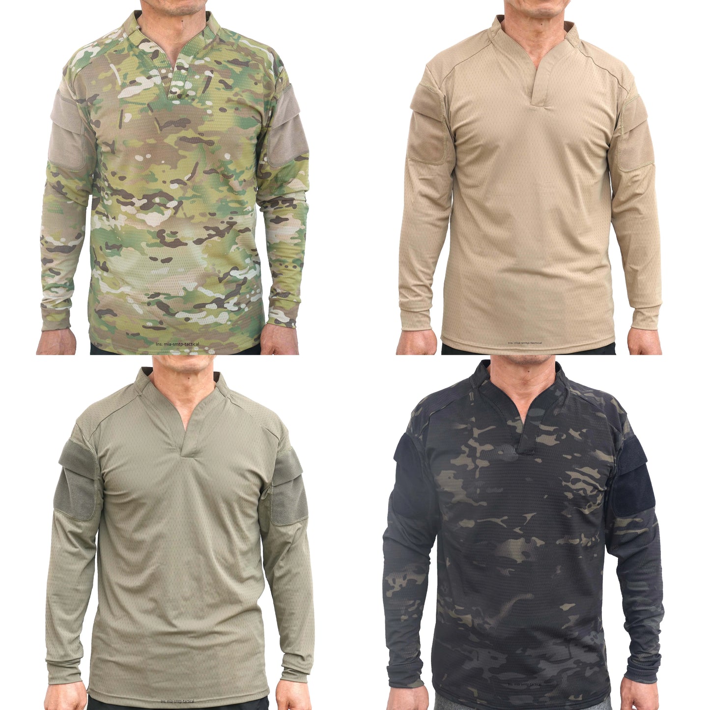 Combat Shirt Long Sleeves Men Breathable Quick Drying