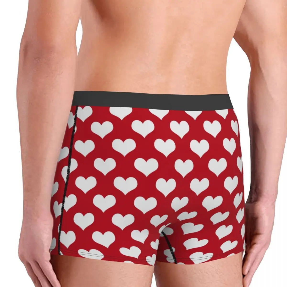 Boxer Shorts Red Hearts Men's Underwear