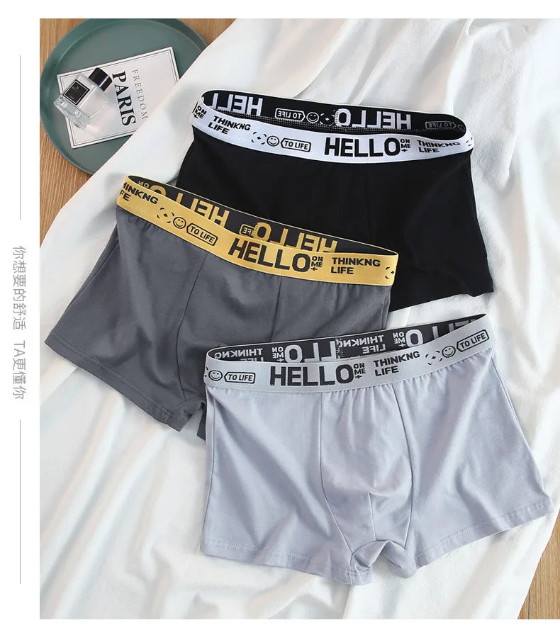 MOONBIFFY Boxers Men's Cotton Underwear L-4XL