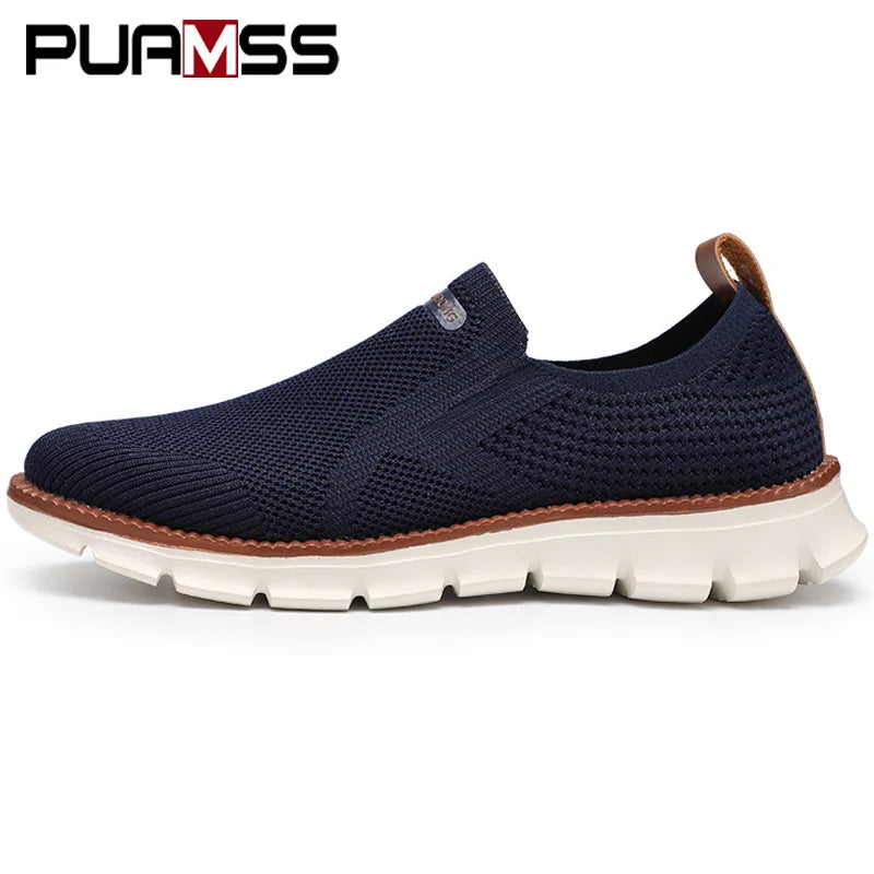 Men Casual Loafers Breathable Mesh Shoes