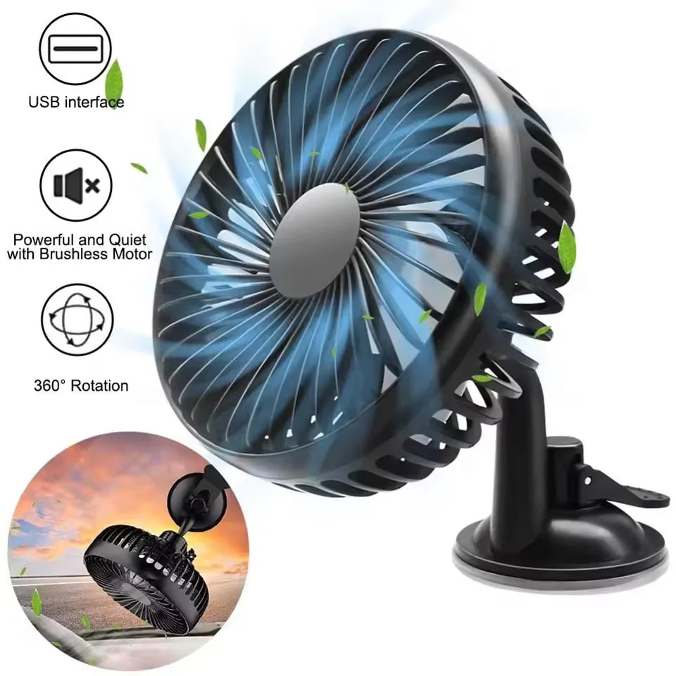 12V Car Cooling Fan Adjustable Electric Air Circulator