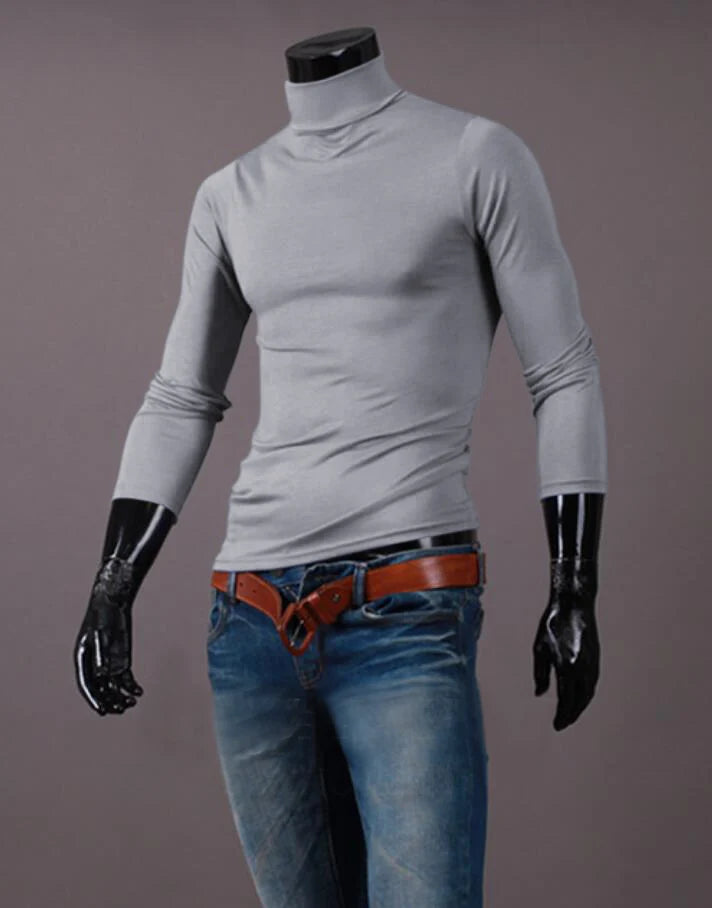 Men's Winter Thermal Shirt High Neck Slim Fit