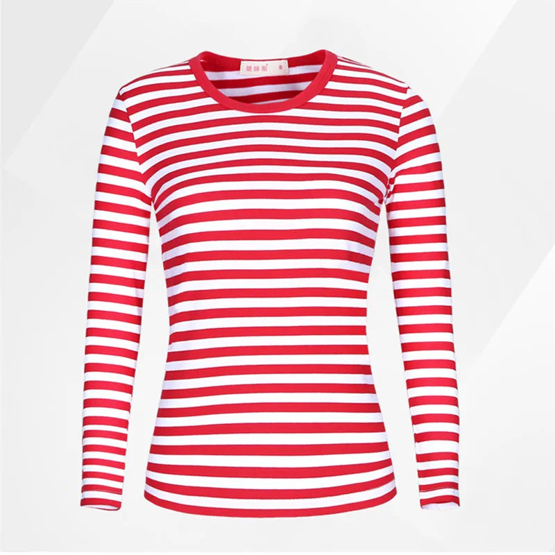 Men's Casual Long-sleeved Striped T-shirt