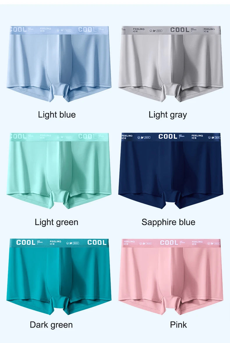 Men's Ice Silk Boxer Shorts L-6XL