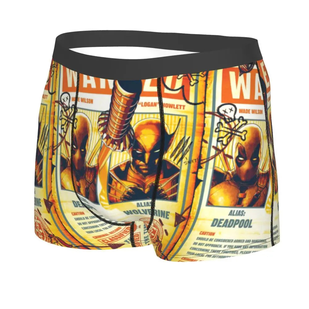 Deadpool Boxer Shorts for Men - Lycra Polyester Blend