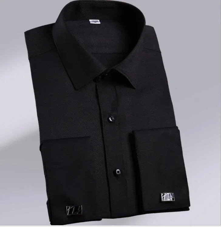 Men's Long Sleeve Formal Striped Dress Shirt