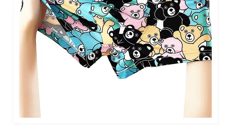 Men's Printed Ice Silk Boxer Shorts by SUGOIDAN