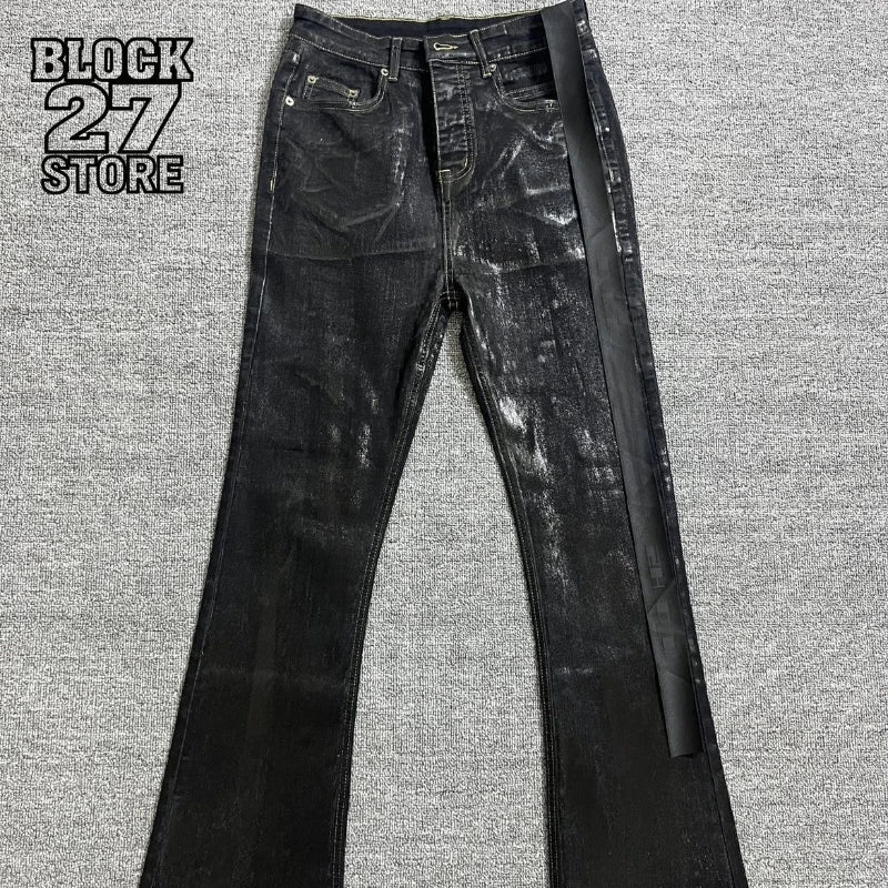 Men's High Stretch Wax Coated Denim Pants