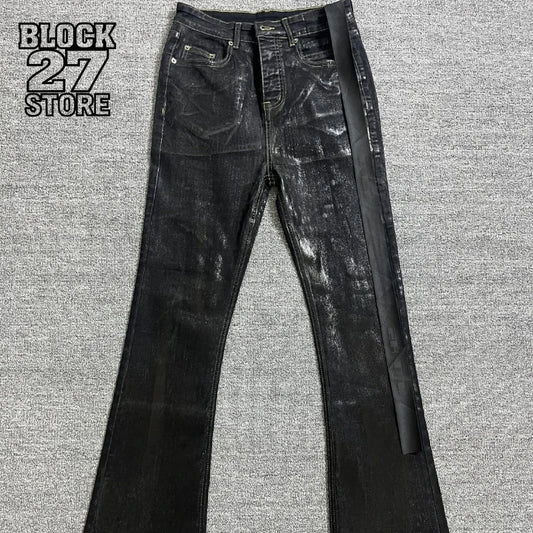Men's High Stretch Wax Coated Denim Pants