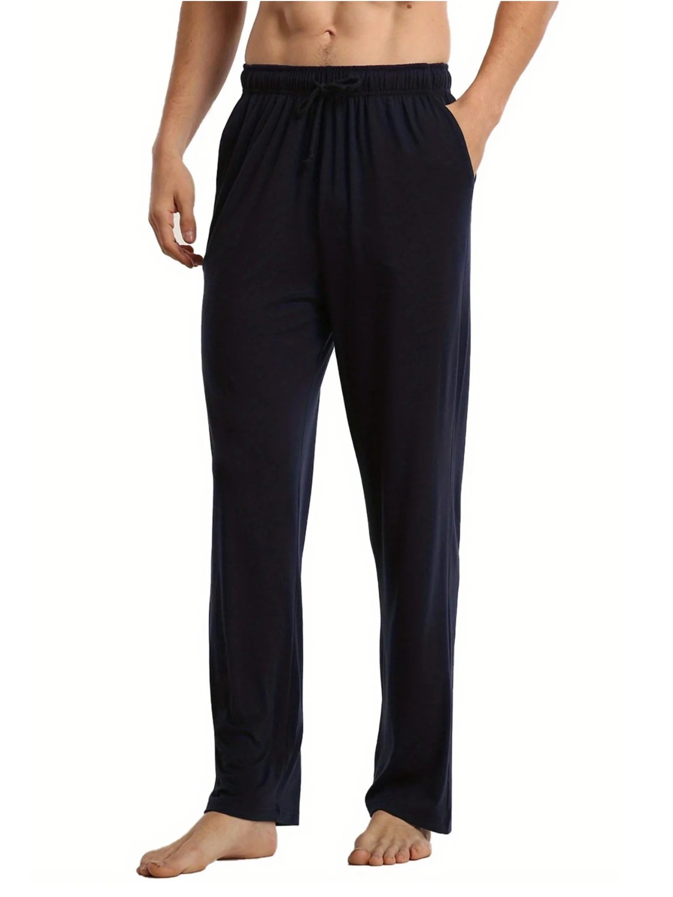 Mens Pajama Pants Lounge Pants Men with Pockets Soft Breathable Men Pjs Bottoms Casual Sleepwear Pajama Pants for Men Loungewear
