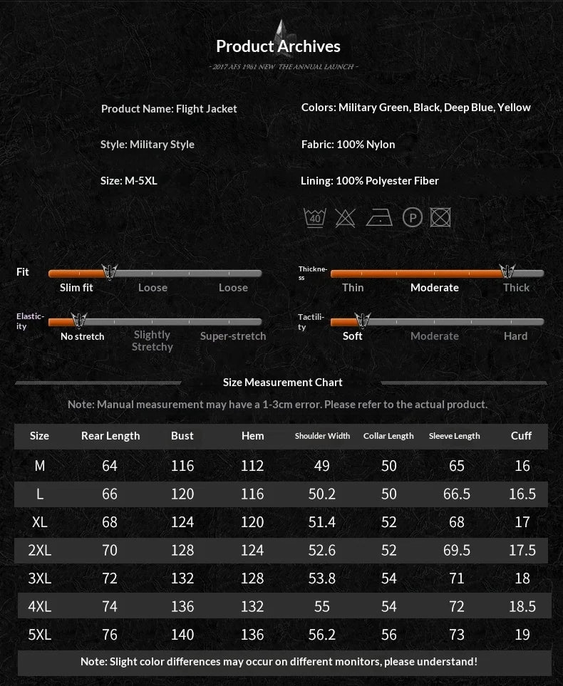 Bomber Jacket Men Thick Warm Jacket Men Military Aviator Pilot Coat