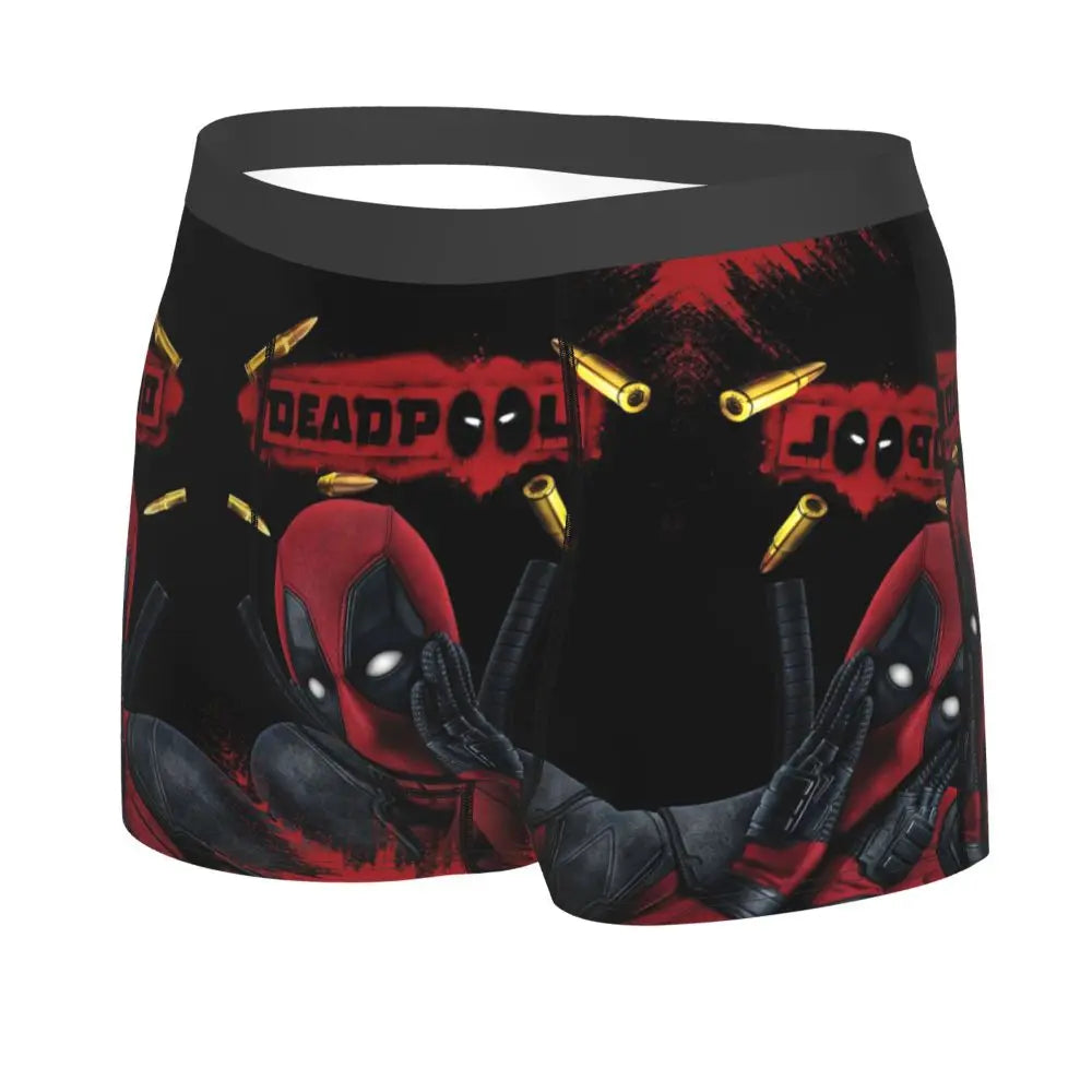Deadpool Boxer Shorts for Men - Lycra Polyester Blend