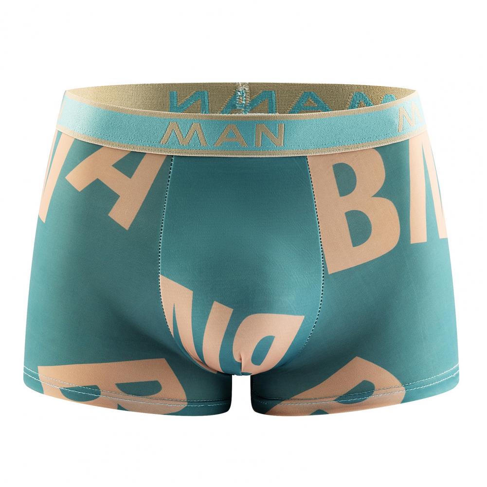 Men's Plus Size Letter Printed Boxer Shorts