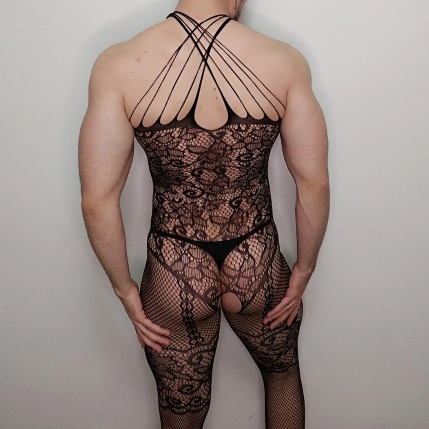 Mens Cross Jumpsuits Novelty Gentlemen Nightwear Erotic Pantyhose Sissy Bodystockings Cool Male Fetish Bodysuit Fun Sleepwear