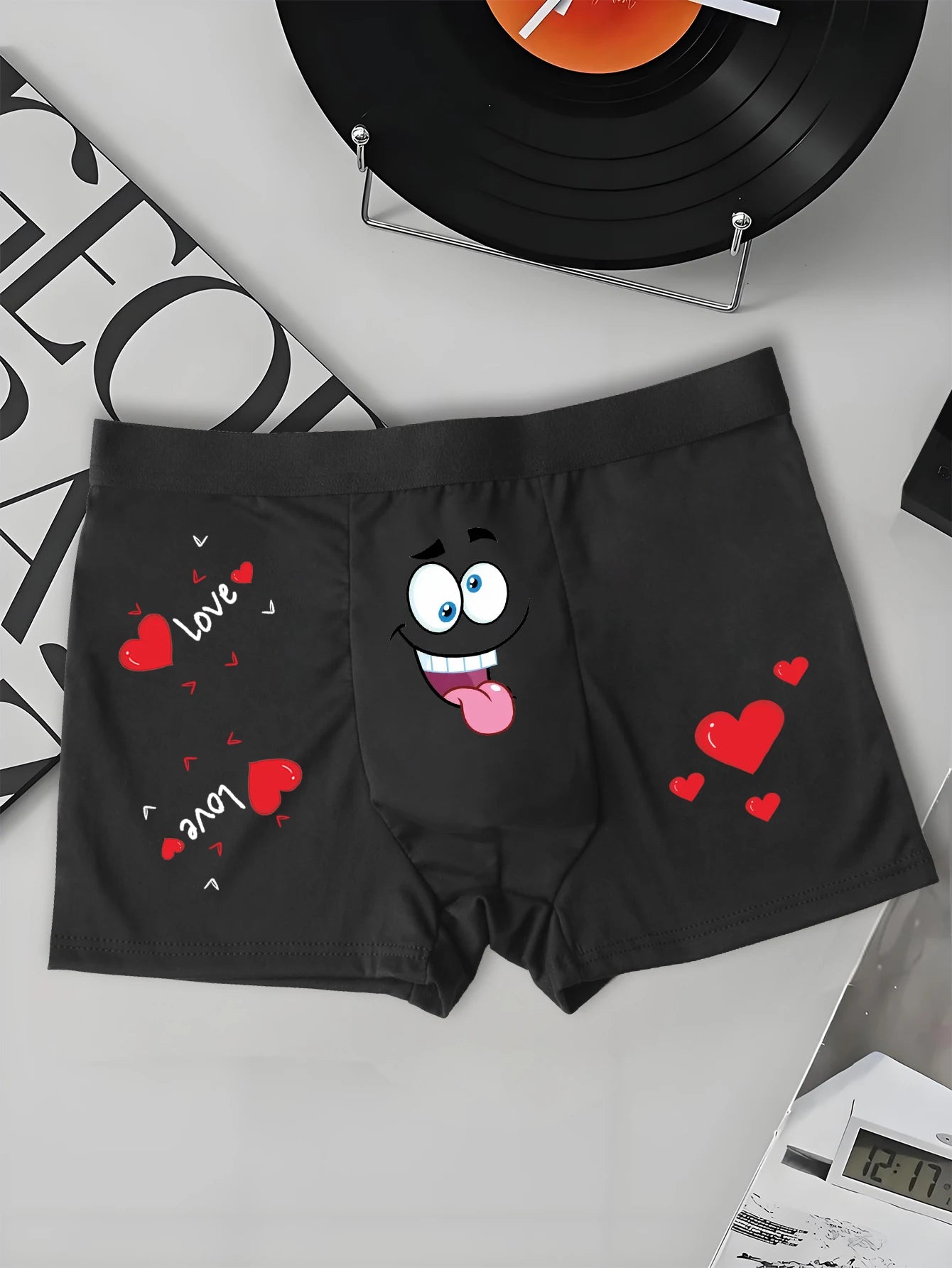 Happy Heart Boxers for Men with Elastic Waist