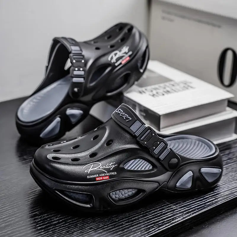 Men's Casual Summer Beach Sandals Lightweight Leather