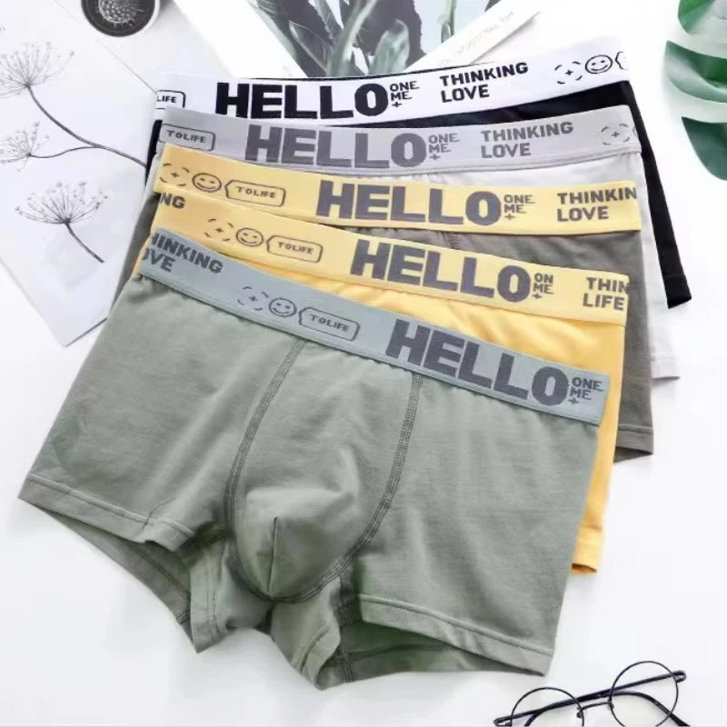 Men's Cotton Boxer Shorts for Summer Sports