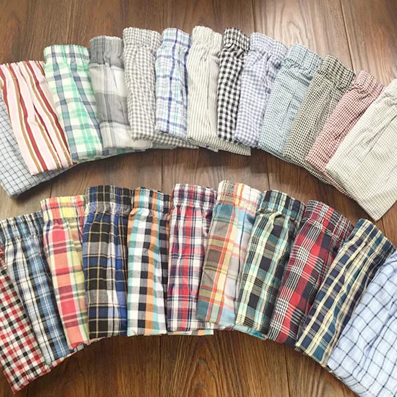 Cotton Classic Checkered Boxer Shorts by FARDLY