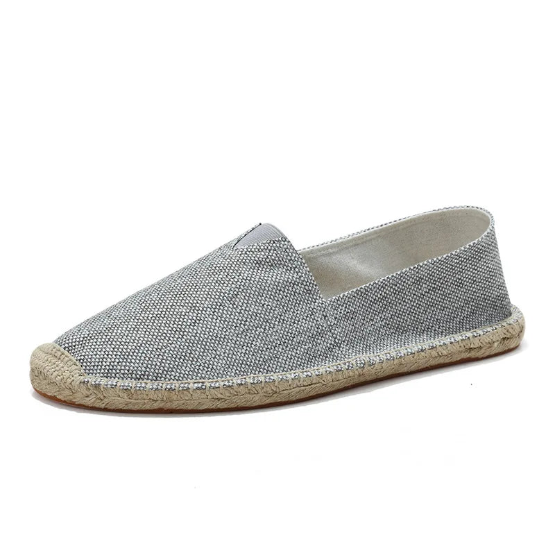 Mens Canvas Slip-On Espadrilles for Summer Casual Wear