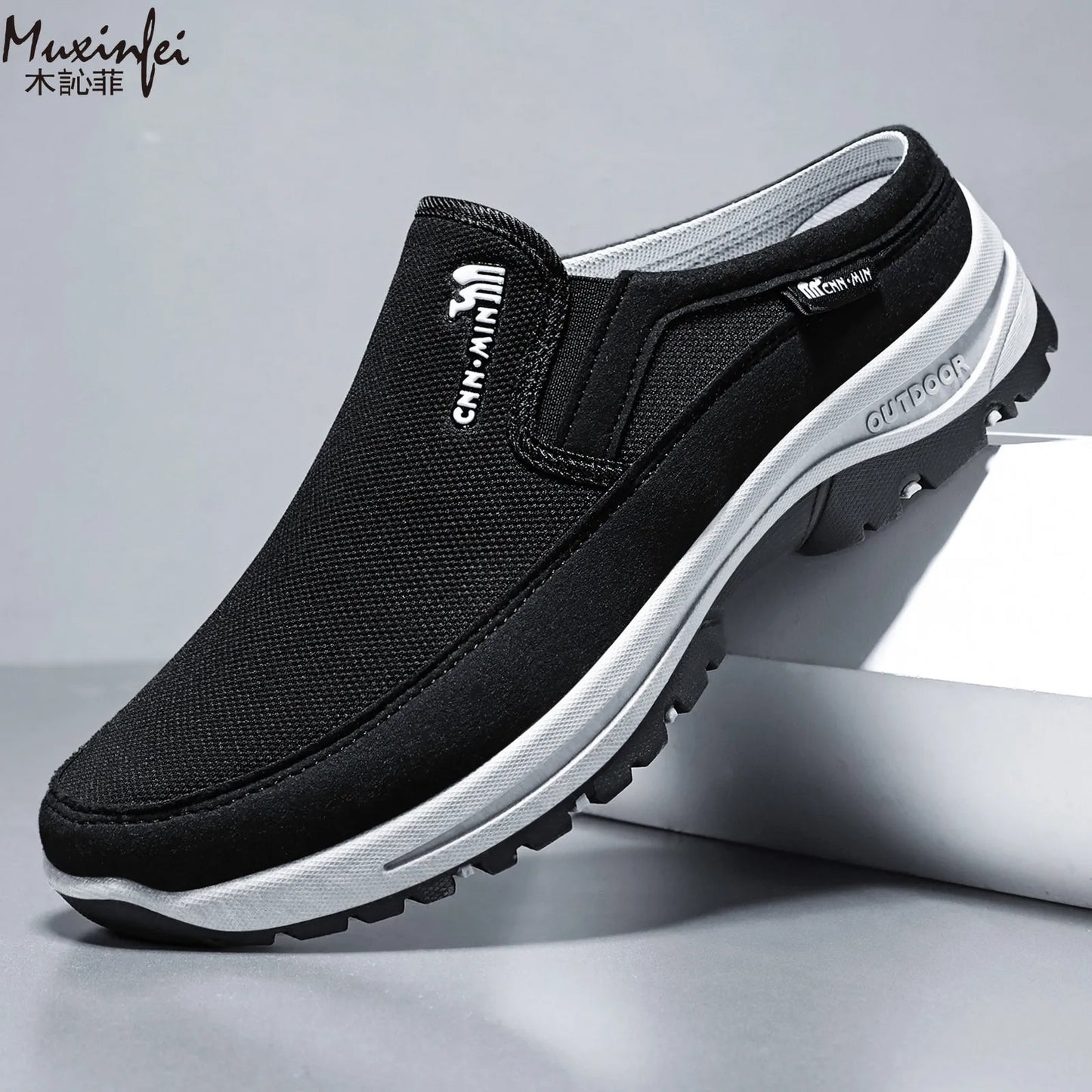 Men's Shoes 2026 Spring New Versatile Casual Half Top Single Shoes Comfortable, Breathable, Odorous Foot Size 39-47