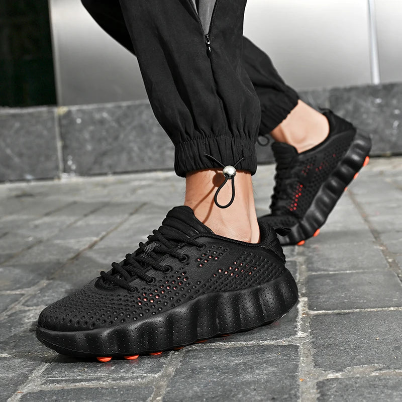 Men Casual Shoes Thick Sole Breathable Summer Sneakers
