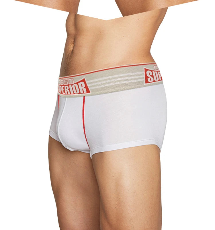 ORLVS Men's Cotton Boxer Shorts with Pouch